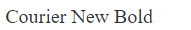 Courier New Bold