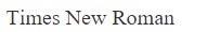 Times New Roman